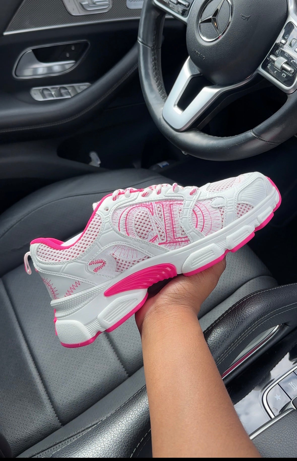 pink cd sneakers