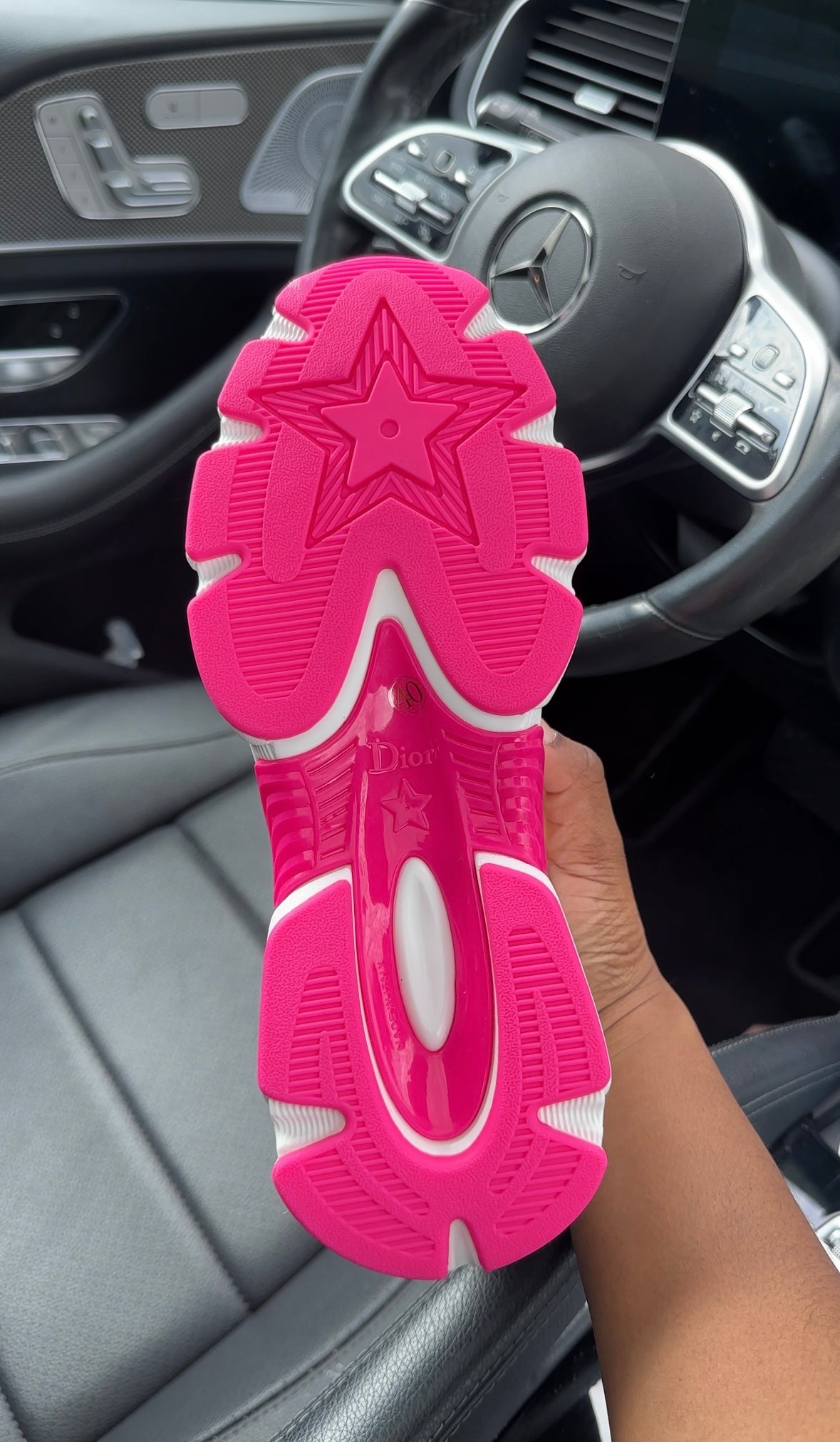 pink cd sneakers